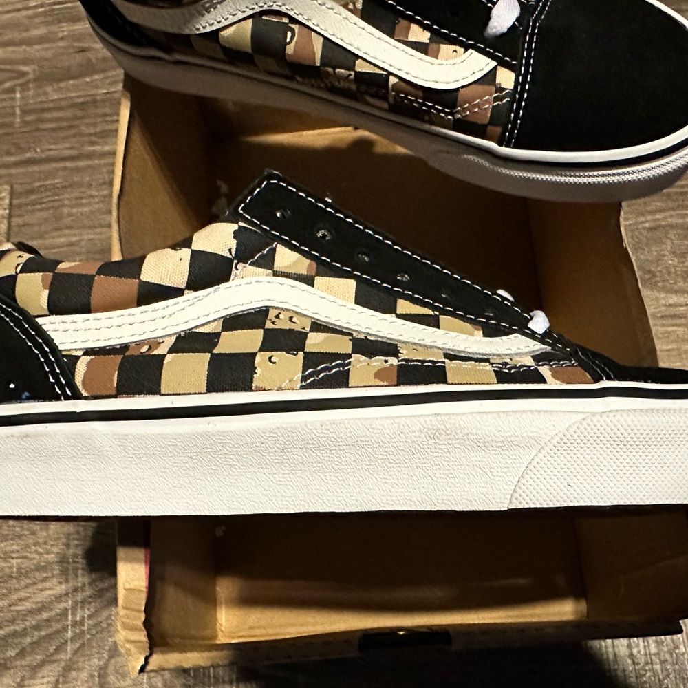 Camouflage Checkboard Vans